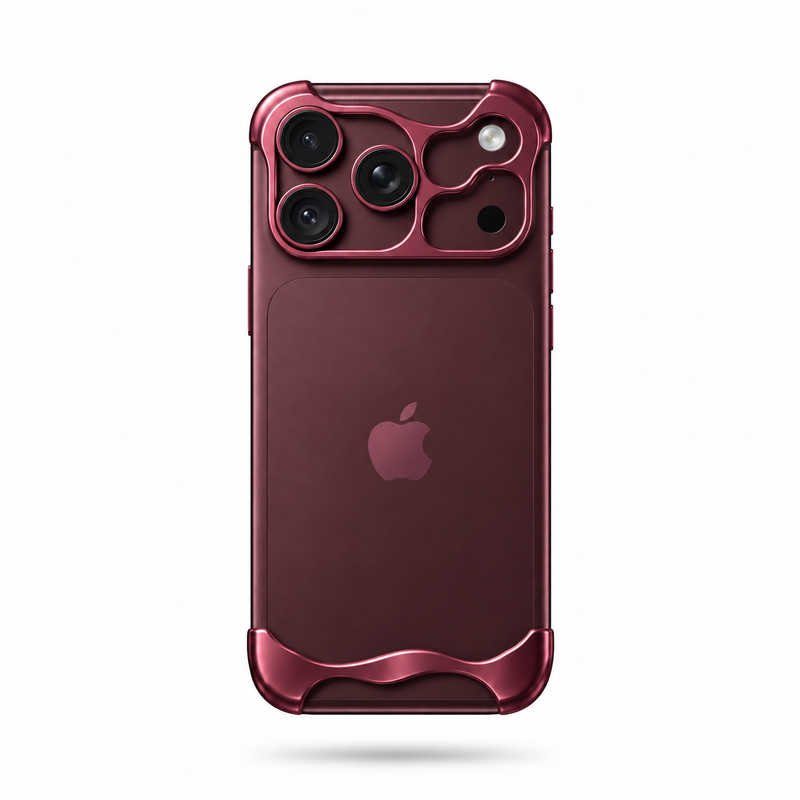 Coque Métal KOKKZ – iPhone 18 Pro / 18 Pro Max – Rouge